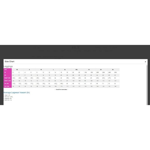 NWT HUE‎ Cozy Denim Legging with Faux-Fur Lining Size 2XL (US 20) - Picture 4 of 8